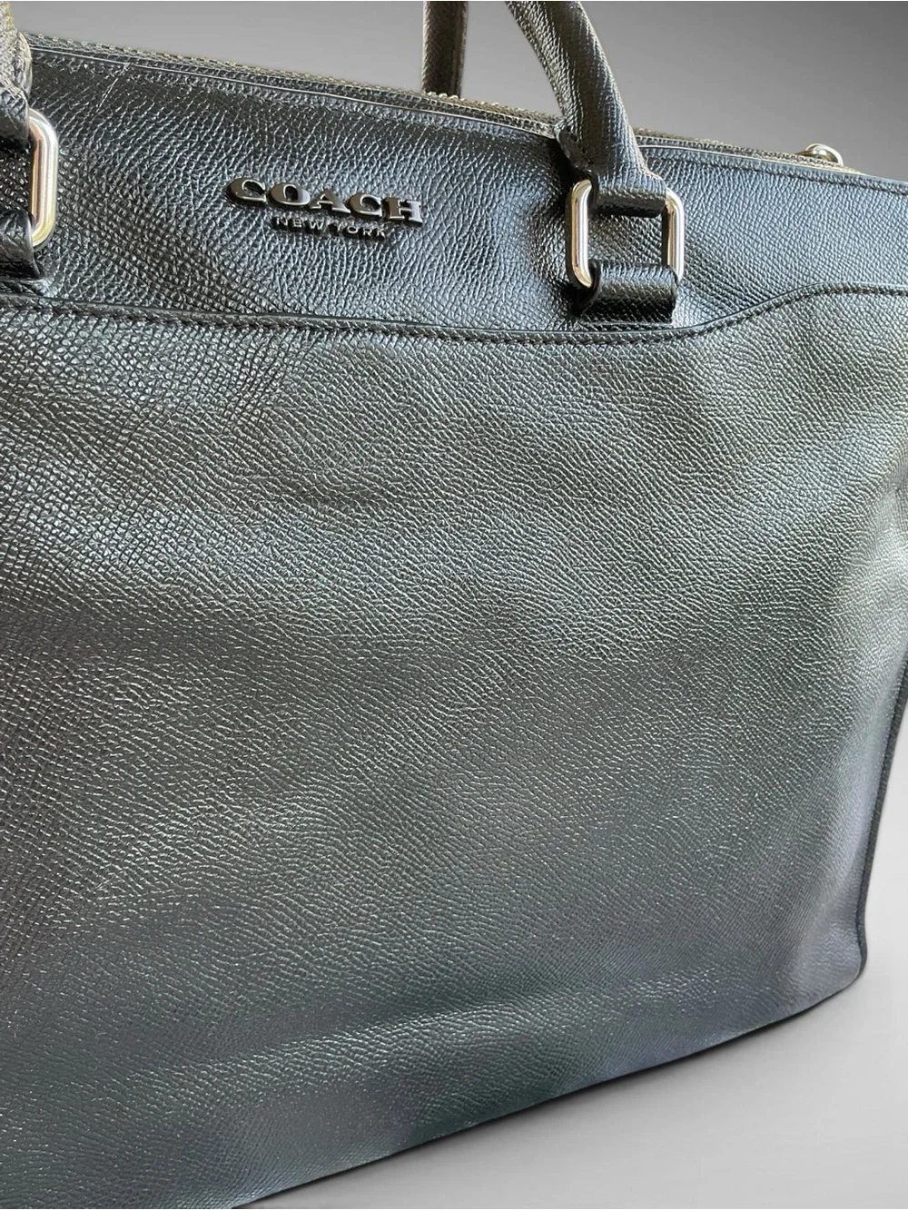 Coach Beckett Structured Brief F72988 Black Leather Laptop Briefcase
